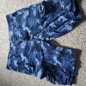 Mens Camouflage Cargo Shorts